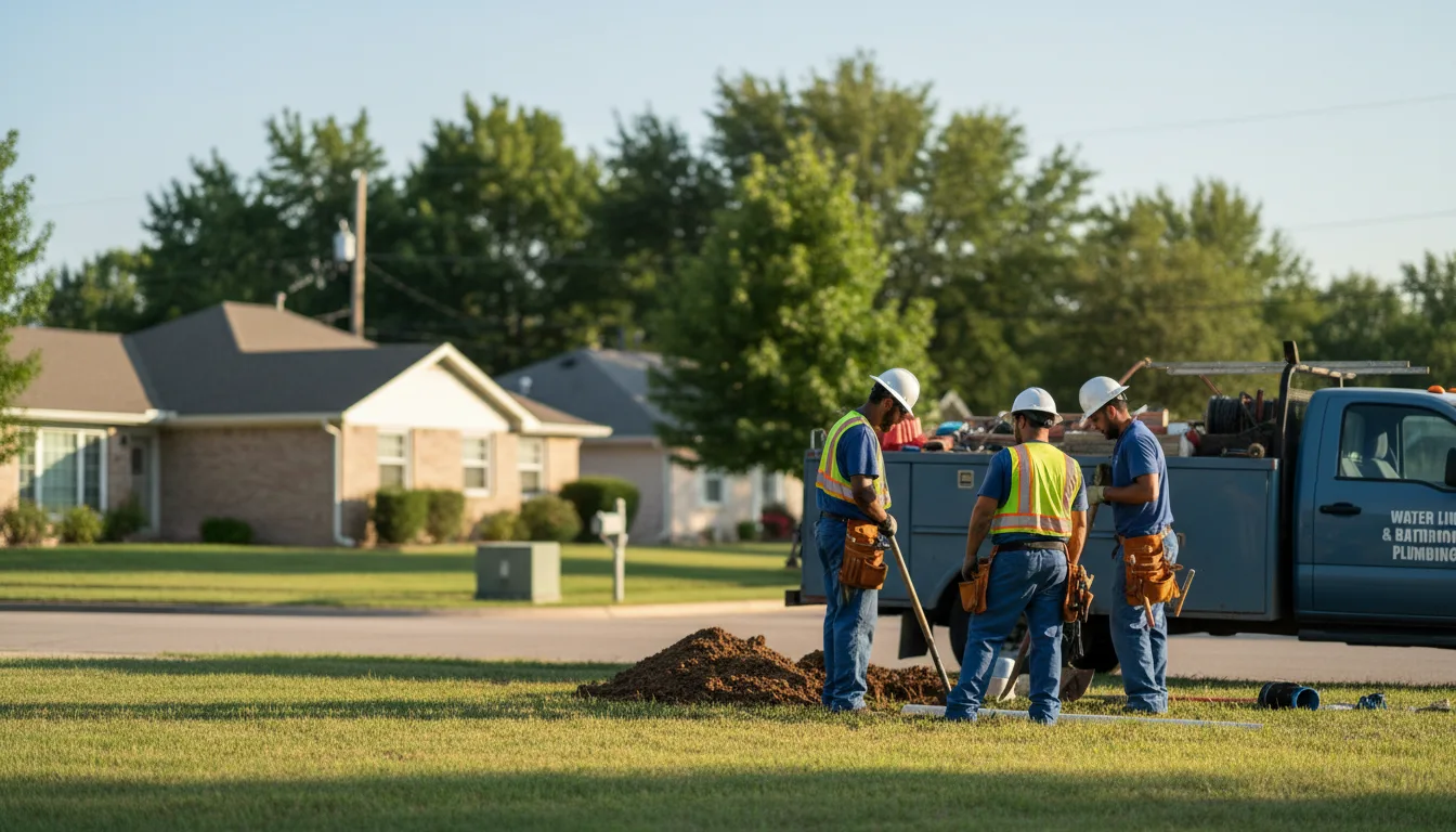 Residential water line and bathroom plumbing service in Mercer, MO